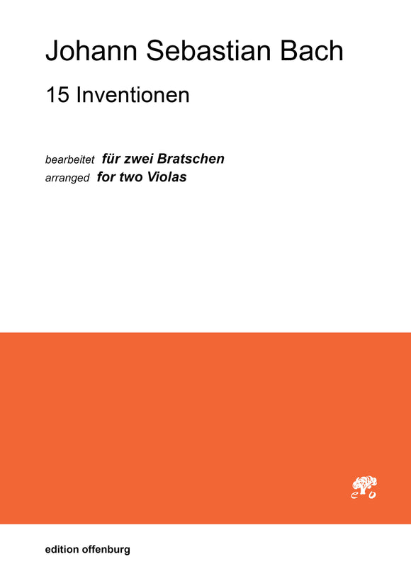 Johann Sebastian Bach: 15 Inventionen für zwei Bratschen