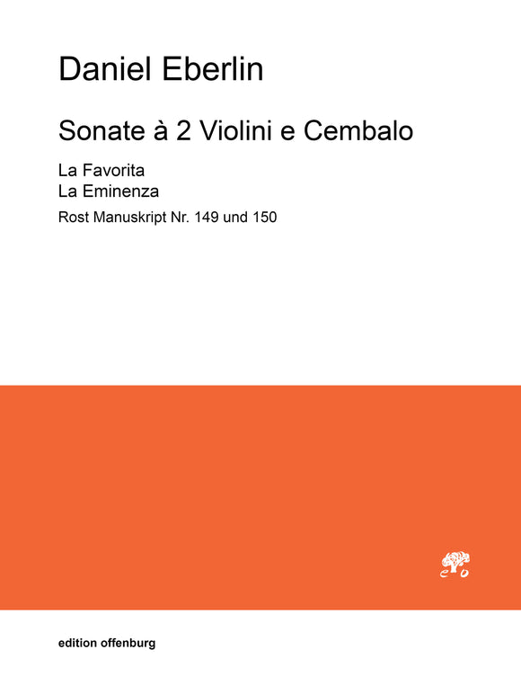 Daniel Eberlin: Sonate à 2 Violini e Cembalo