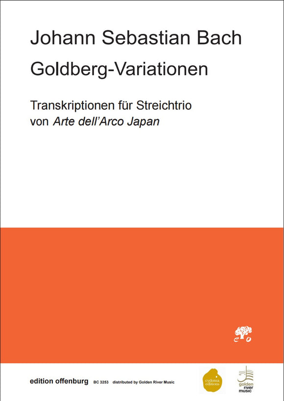 Bach, Johann Sebastian: Goldberg-Variationen BWV 988, arr. for String Trio - Score and Parts