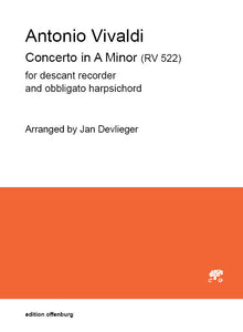 Vivaldi, Antonio: Concerto in A Minor (RV 522), arr. J. Devlieger