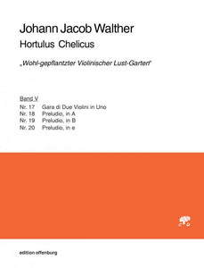 Johann Jacob Walther: Hortulus Chelicus (Band V)