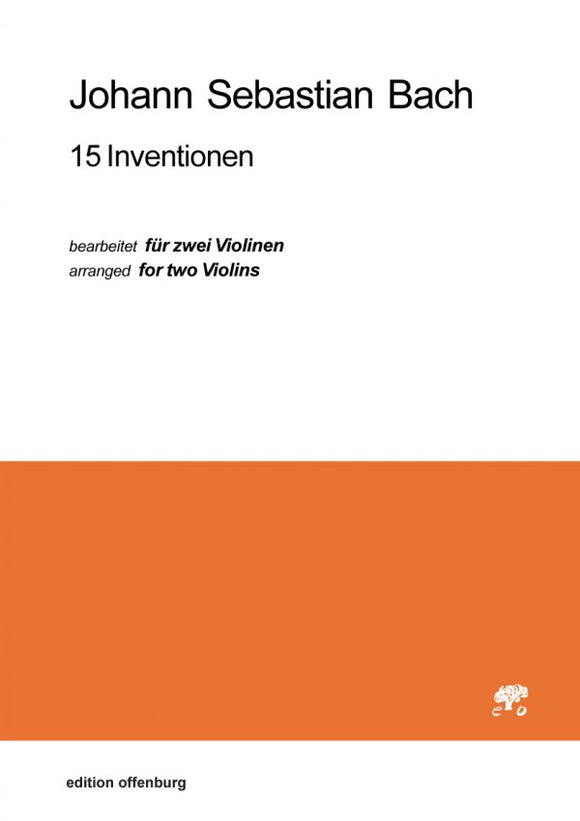 Johann Sebastian Bach: 15 Inventionen für zwei Violinen