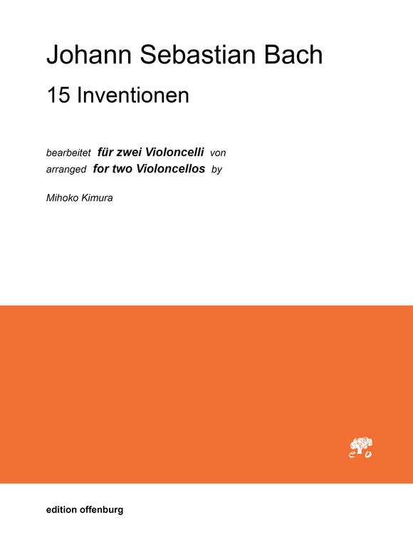 Johann Sebastian Bach: 15 Inventionen für zwei Violoncelli