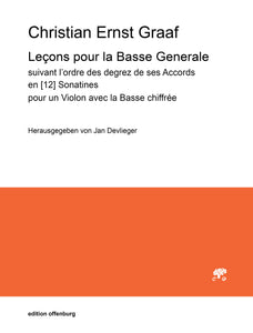 Christian Ernst Graaf: Leçons pour la Basse Generale