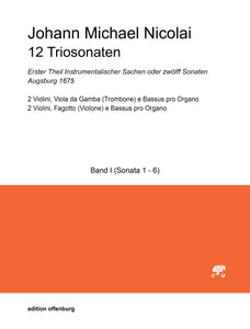 Johann Michael Nicolai: 12 Triosonaten, Band I (Sonata 1 - 6)