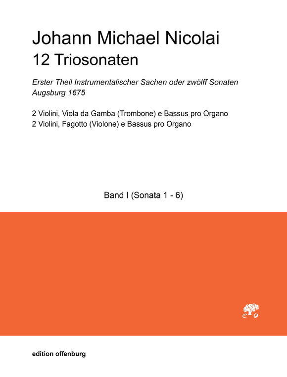 Johann Michael Nicolai: 12 Triosonaten, Band I (Sonata 1 - 6)