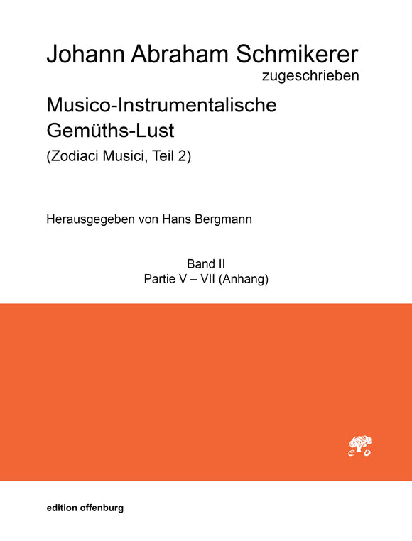 Johann Abraham Schmikerer (attributed): Musico-Instrumentalische Gemüths-Lust, Band II
