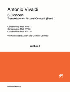 Antonio Vivaldi: 6 Concerti, Transkriptionen für zwei Cembali  (Band I)