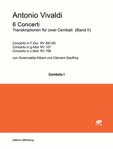 Antonio Vivaldi: 6 Concerti, Transkriptionen für zwei Cembali  (Band II)