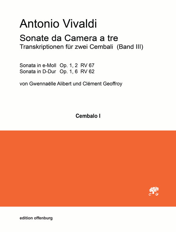 Antonio Vivaldi: Sonate da camera a tre, Transkriptionen für zwei Cembali (Band III)
